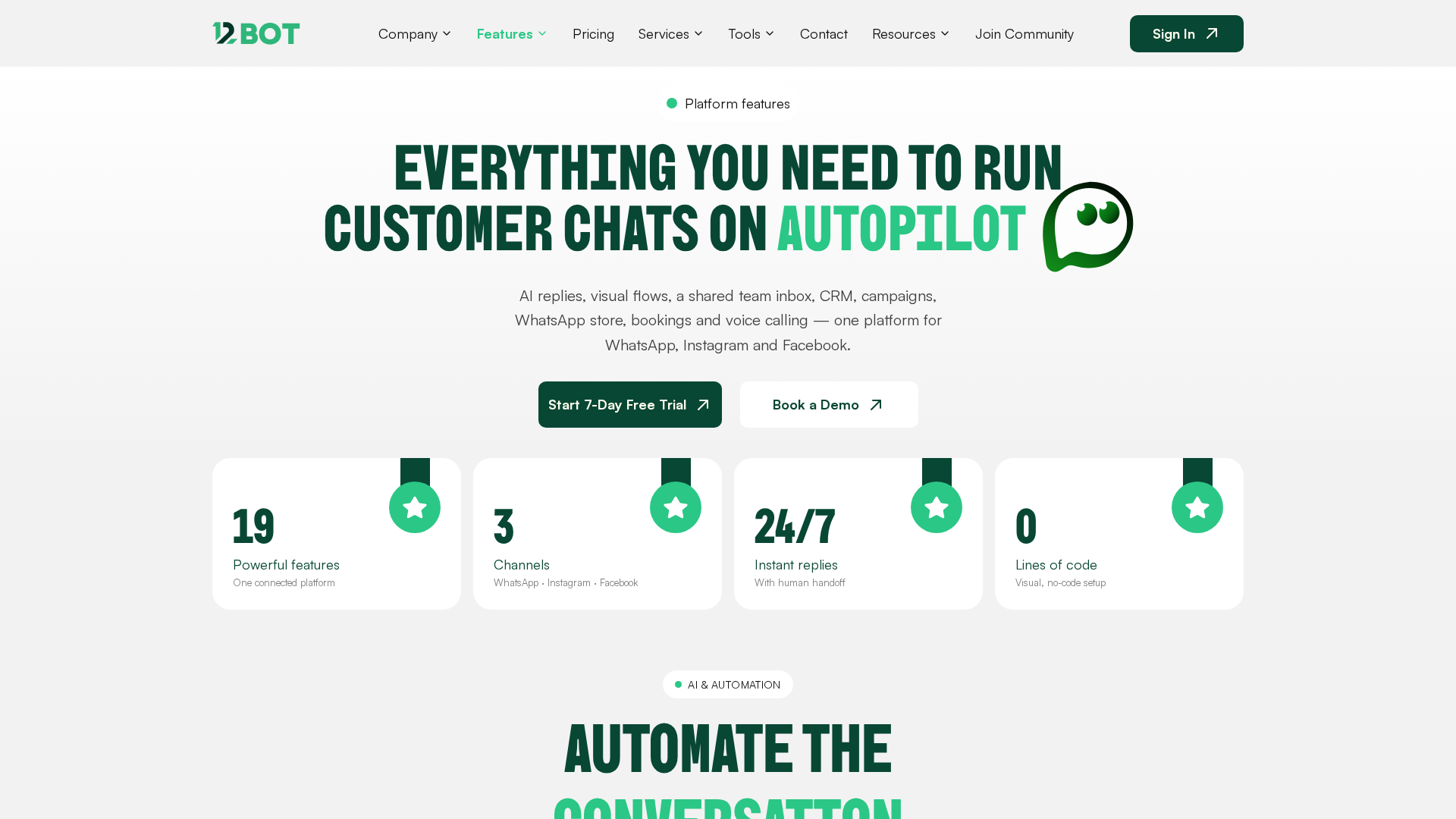 Features: Platform features overview.